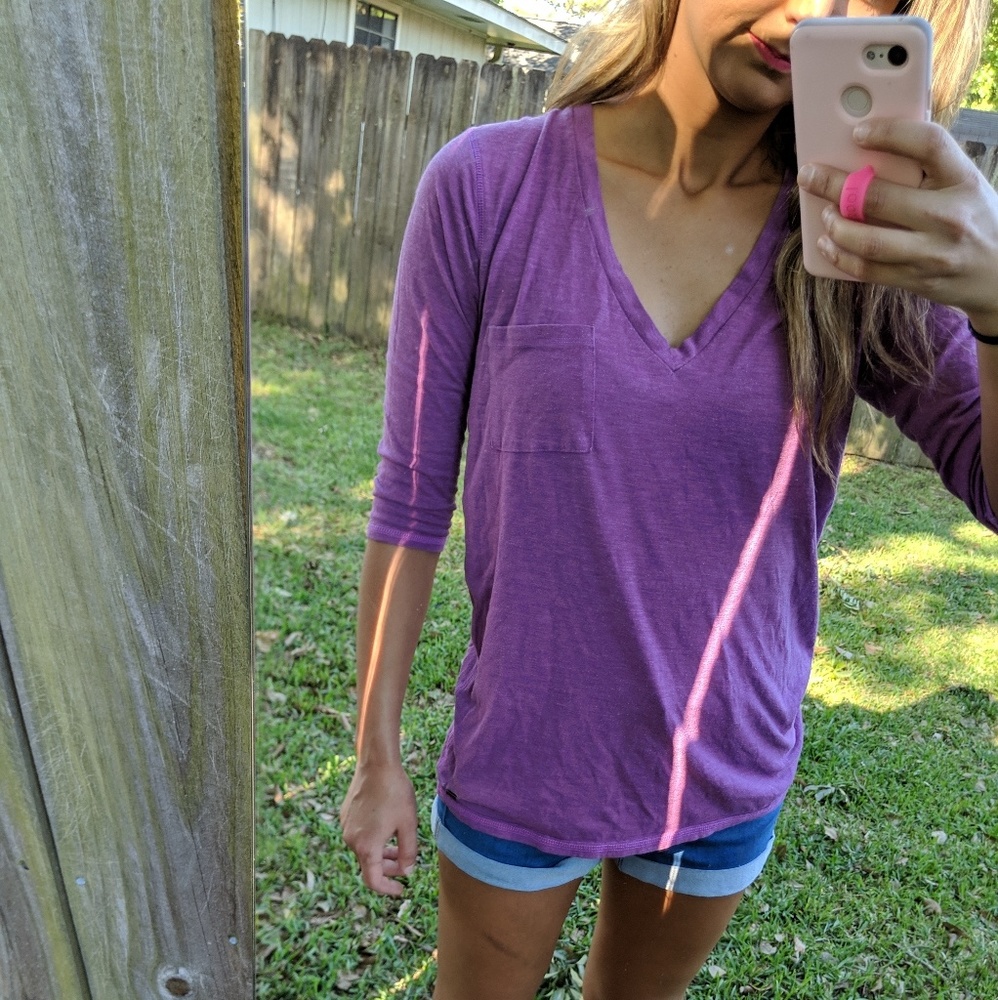 Victoria's secret purple v neck shirt